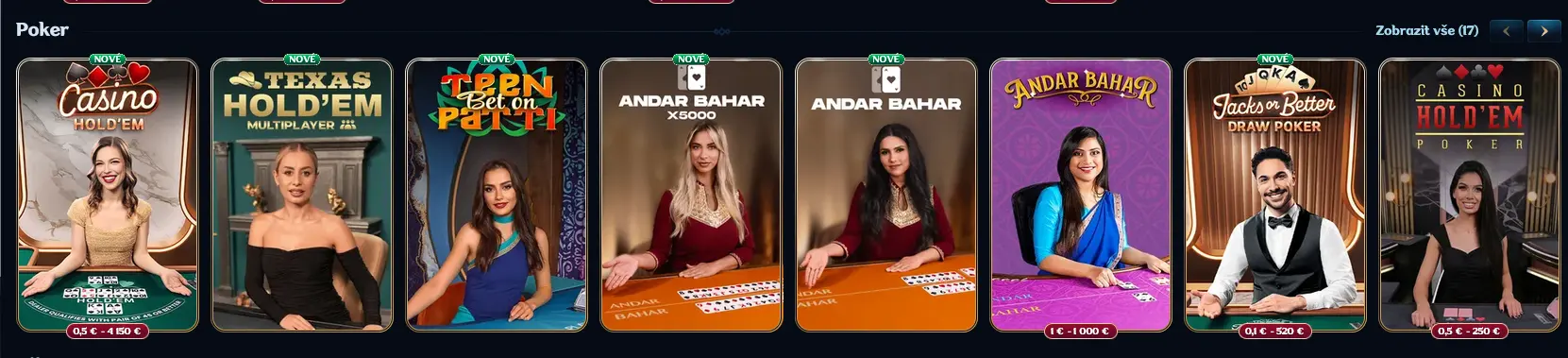 Živé pokerové stoly v Millioner Casino